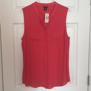 torrid Tops - torrid | sheer coral sleeveless pocket top NWT torrid Tops - torrid | sheer coral sleeveless pocket top NWT